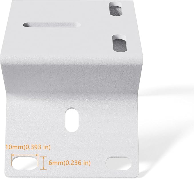 Outdoor Security Camera Corner Mount, White Metal Bracket, 4 Pack | 90-degree clamp, 2.2-4.3 in diameter range, eaves and stairwell placement, hardware included - Image 3