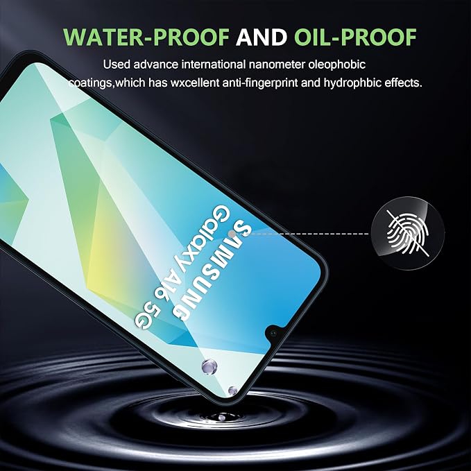 for Samsumg Galaxy A16 5G/4G Screen Protector Ultra HD Tempered Glass flim,9H Hardness Anti-Scratch,Tempered film and lens film with positioning (3+3PACK) - Image 4