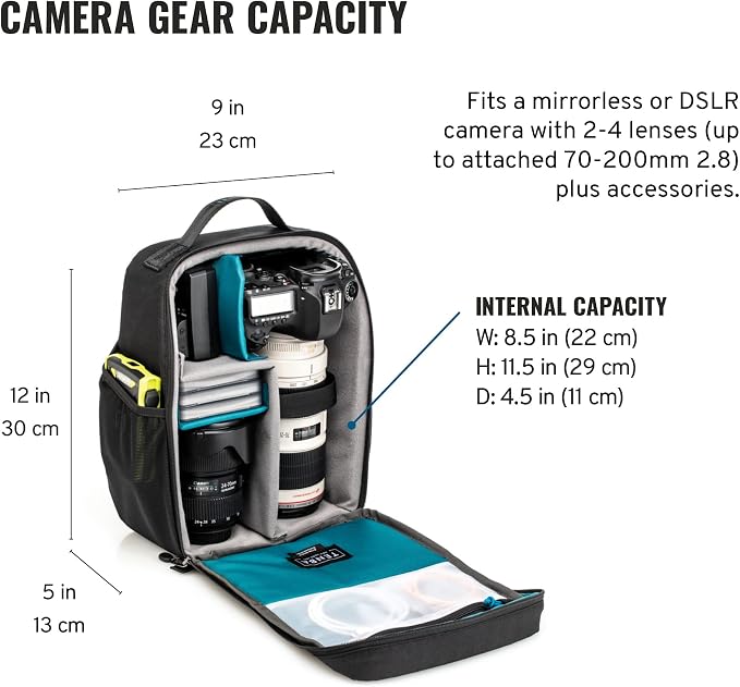 Tenba BYOB 10 DSLR Backpack Insert - Turns any bag into a camera bag for DSLR and Mirrorless cameras and lenses – Blue (636-625) - Image 2