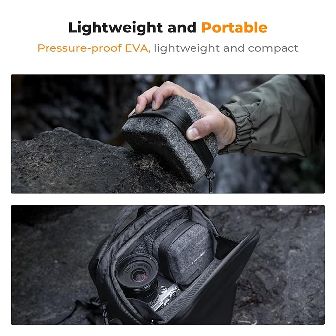K&F CONCEPT 10 in 1 Lens Filter Case, Filter Bag Up to 82mm | Hard Shell Camera Filter Pouch, Hand Strap, Waterproof, For ND UV CPL Camera Filter, BF01 - Image 5