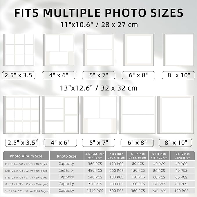 Vienrose Large Photo Album Self Adhesive for 4x6 8x10 10x12 Pictures Linen Scrapbook Album DIY 40 Blank Pages with A Metallic Pen | Linen Cover, Scrapbook, Fits 4X6 8X10 10X12 Pictures, Metallic Pen, Diy - Image 6