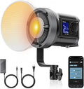 ULANZI 120W Bi-Color LED Video Light, 2700K-6500K 20700 lux/m COB Bowens Mount Photography Studio Light Continuous Output Lighting with APP Control, Adapter and V-Mount for Battery Powered, 6 Effects by ulanzi