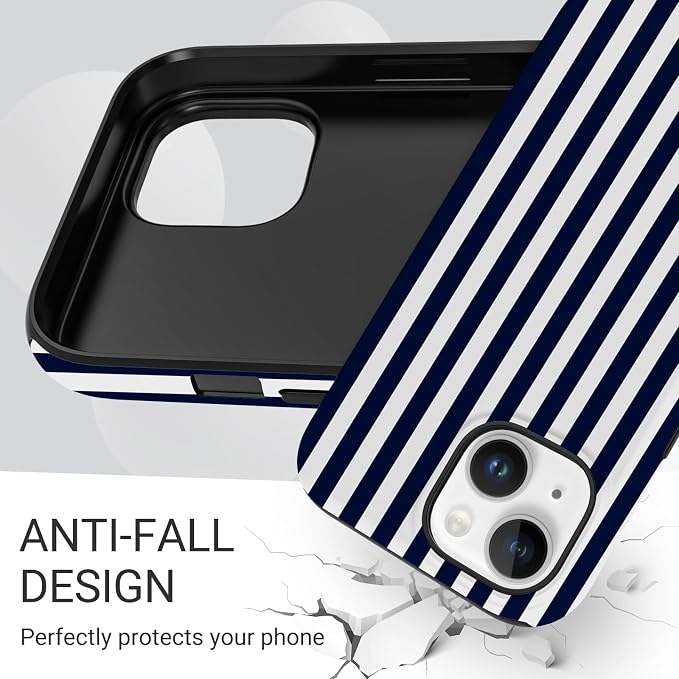 TPU Phone Case for iPhone 15, MagSafe Wireless Charging Compatible, Shockproof Slim Fit Protective Cover with Anti-Yellowing & Raised Camera Protection (Stripe 3, iPhone 15) - Image 5