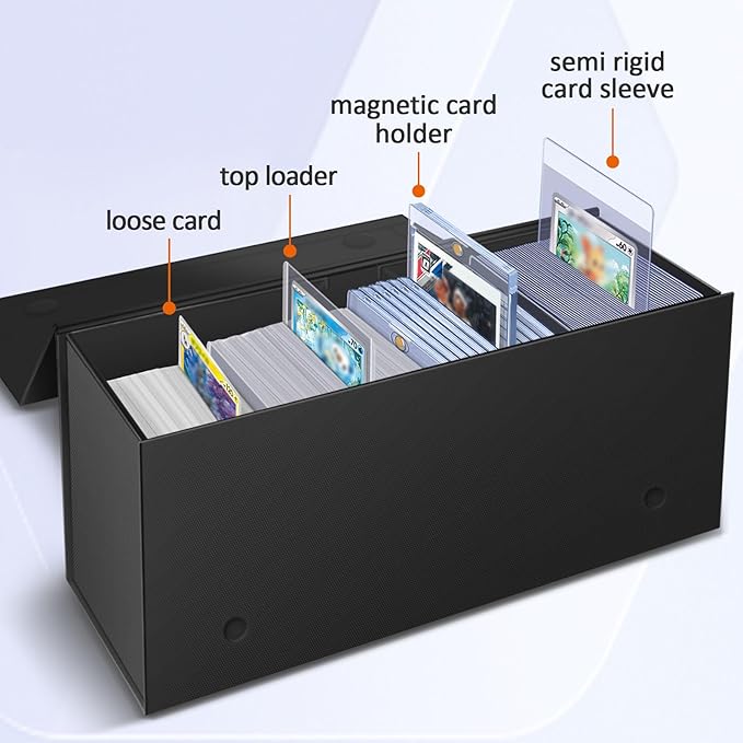Semi Rigid Card Holder, Magnetic and Semi Rigid Card Storage Box – 1ct, Black - Image 2