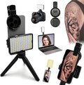 120 LED Tattoo Light with CPL Filter | Clip-On Phone Camera Light for Tattoo Photography and Video, Adjustable LED Lighting for Artists, iPhone and Mobile Devices by combofixSupply