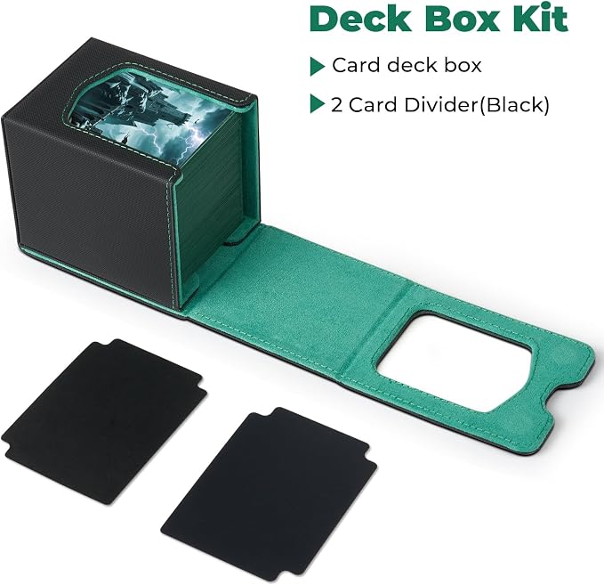 Fabmaker Deck Box Compatible with MTG Commander,Comman-der Deck Box Storage | Trading Card Storage Box with Comman-der, Fits 100 Double-Sleeved Cards, Card Box Compatible with Magic the Gathering, Grey - Image 6