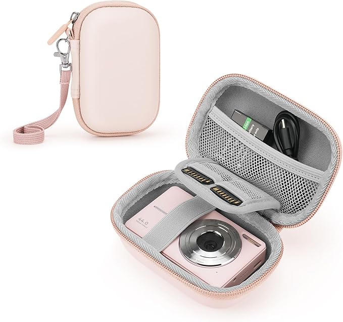 SQERO Camera Case for Digital Camera CAMKORY DC403/KODAK PIXPRO FZ55/FZ45 | SD Card Storage Travel Carry Cute Case Bag Small, Anti-Shock Dot Protection by SQERO