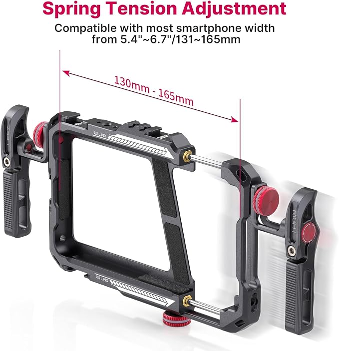ULANZI Smartphone Video Rig with Handle LINO Filmmaking Case Aluminum Alloy | Phone Video Stabilizer Grip Tripod Mount for Video Maker Videographer with Cold Shoe for iPhone 16 15 Mini Pro Max 8 Plus - Image 3