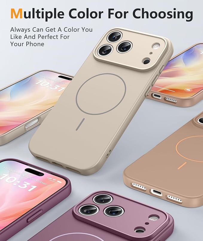 FNTCASE for iPhone 17 Pro Max Case, Fit for Magsafe, Screen Protector | Full Camera Protection, Integrated Silicone, 14FT Military Grade Drop Proof, Shockproof Protective Phone Cover, Full White - Image 5