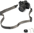 JJC DSLR Neck Strap with Patented Quick Release Buckles, Universal Adjustable Shoulder Sling Strap for Canon Nikon Sony Fujifilm Olympus Pentax DSLR SLR Cameras (Silver Grey) by JJC