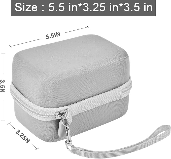 Film Camera Case for Kodak EKTAR H35 H35N Half Frame Film Camera | Camera and 35mm Film Rolls Storage, Mesh Pocket for Small Accessories, Travel and Home Organization; Large, Grey, Case Only - Image 5