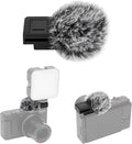 JJC Cold Shoe Wind Muff for Sony ZV-E10 II ZVE10 ZV-1F ZV-1 II ZV-E1, Black | Furry Windshield Wind Shield, Microphone Puff, Shoe Adapter Mount Holder for LED Light Mic Attachment, Vlogging Accessories by JJC