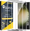 Samcorn 3 Pack Galaxy S23 Ultra Screen Protector, HD Clear Tempered Glass, Fingerprint Unlock, 3D Curved, Scratch Resistant, No Bubble for Samsung Galaxy S23 Ultra 5G Glass Screen Protector by Unknown