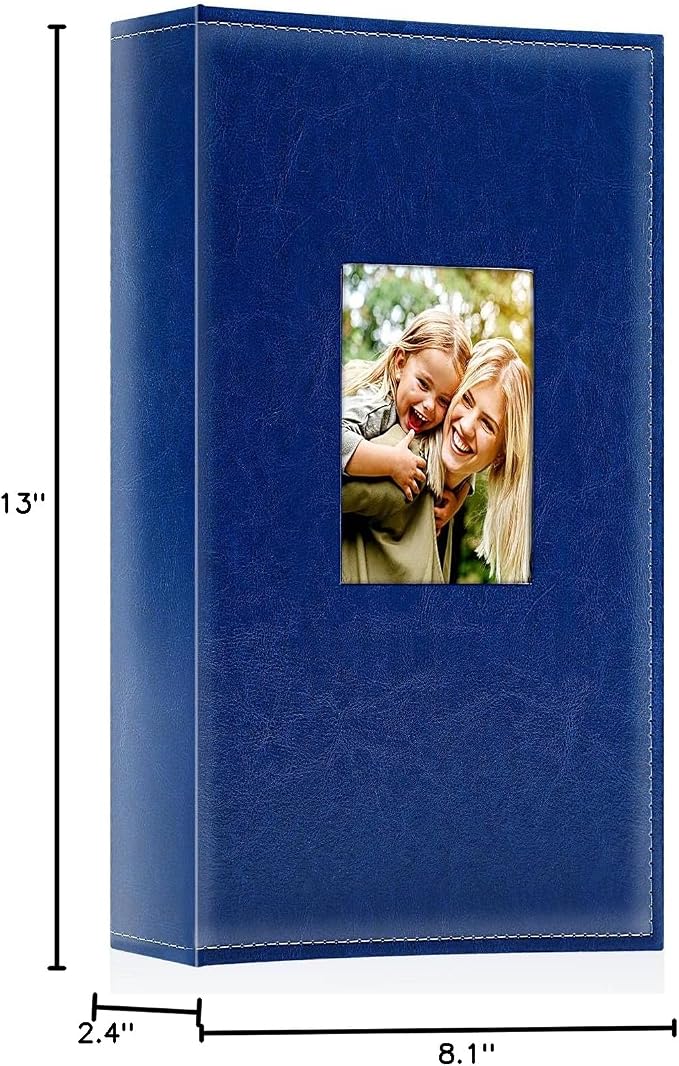 Ywlake Photo Album 4x6 300 Pockets, Leather Photo Albums Holds 300 Horizontal Only Pictures Blue - Image 7