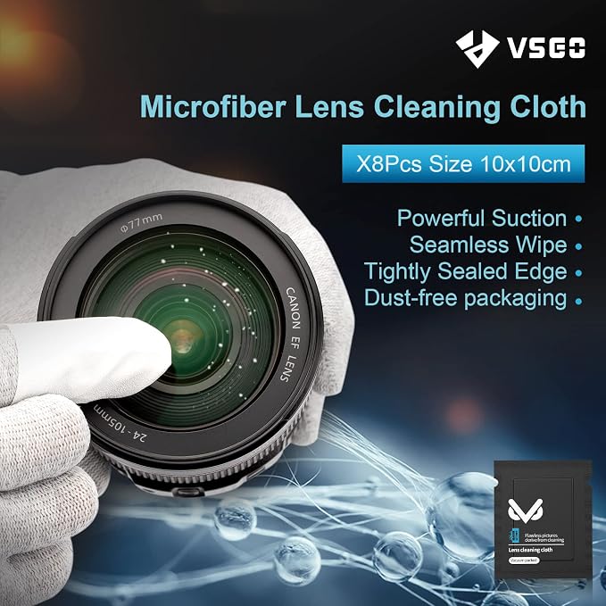 VSGO Professional Camera Cleaning Kit with Portable Bag Air Blower Lens Cleaning Pen Spray Cotton Swab Cloth Compatible with Canon, Nikon, Sony DSLR Cameras and Sensitive Electronics Bundle(VS-A3E) - Image 3