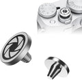 JJC Soft Shutter Release Button Fujifilm X100VI XT50 XM5, Silver Aperture | for Fuji Fujifilm X-M5 X-T5 X-T4 X-T50 X-T30 III II X00VI X100V X-E5 X-E4 X Half Leica Q3 M10 Sony RX10 IV III Nikon Zf Df by JJC