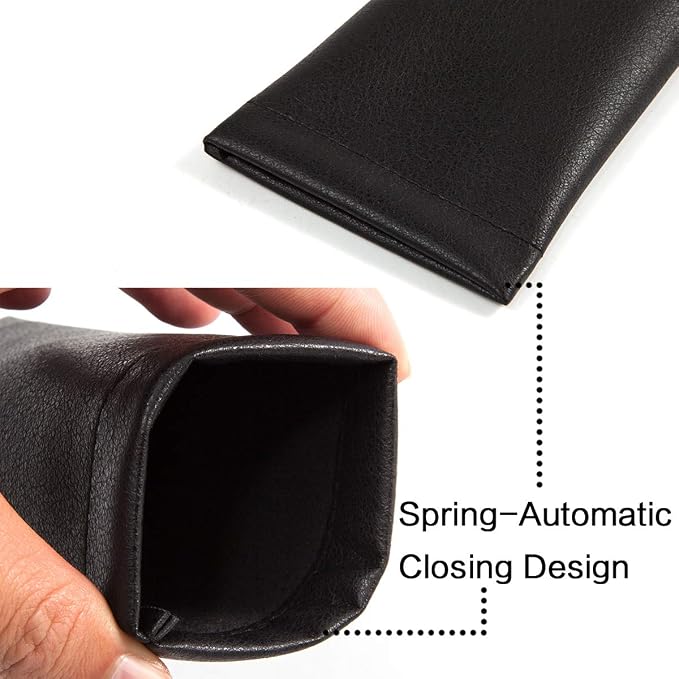 TRIUMPH VISION Eyeglass Case Glasses Case Soft Sunglass Pouch Sleeve 3 Pack | Slim Lightweight Alternative to Bulky Case, Leather Lined Protect Lens, Squeeze Easy to Use, Stylish Portable for Daily Use - Image 5