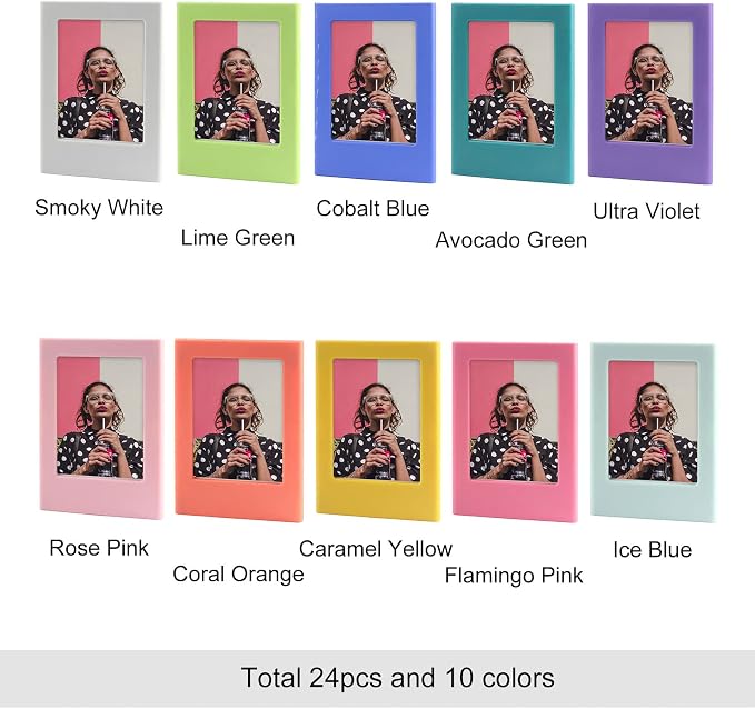 24 Pack Magnetic Picture Frame 2x3 Picture Frame Mini Picture Frames Set For Polaroid Frame Instax Frame Photo Frames for Refrigerator Wallet Size Picture Frames Shantmay - Image 5