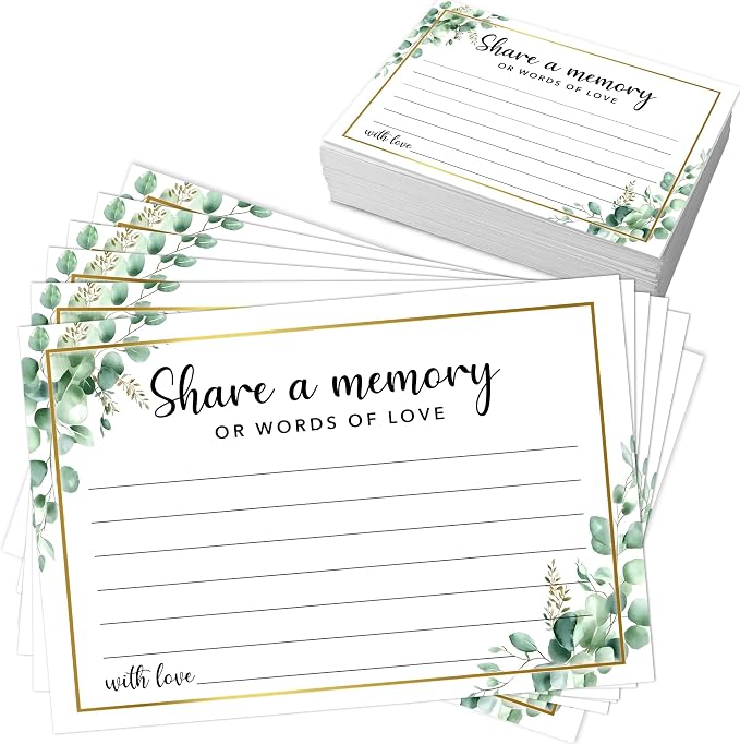 Share A Memory Cards for Celebration Of Life - Set of 50 Memorial Cards for Weddings, Anniversaries, Memorials, Funerals, Birthdays, Graduation, Retirement, Going Away -A06 by BHTPNG