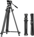 SmallRig AD-50 Carbon Fiber Video Tripod 64" Lightweight Fluid Head | Max. Payload 13.2lb, Step-Less Damping Fluid Head, Detachable Handle, Lift Rope, for Camcorder and Cameras by SmallRig