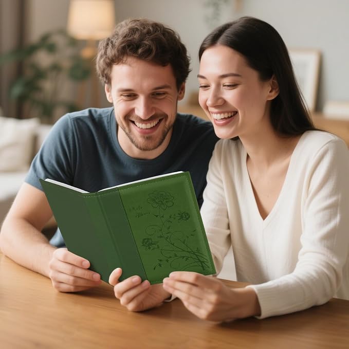 Artmag Photo Album 5x7 Clear Pages Pockets Leather Cover Slip Slide in Photo Album Book Holds 50 Vertical 5x7 Photos Picture Book for Wedding Family (Dark Green) - Image 5