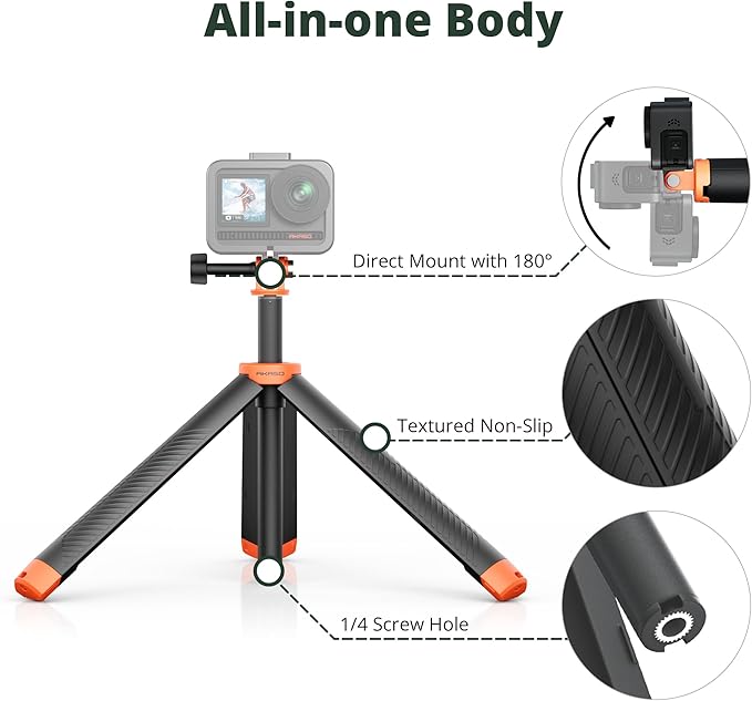 AKASO Waterproof Floating Hand Grip Selfie Stick Tripod for Action Camera | For Gopro Hero 13/12/11/10/ 9/Max/DJI Osmo Action/EK7000/Brave 4/Brave 7/Brave 8 Action Camera Accessories Handle Mount - Image 3