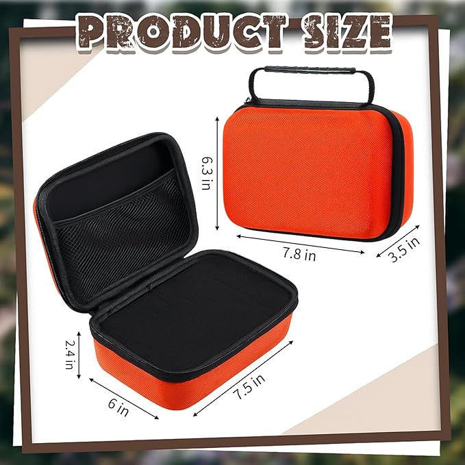 Relaxweex Hard Case with Foam, 7.8 X 6.3 X 3.5 Inch, Orange | EVA Waterproof Shockproof Case, Customizable Foam for Camera Electronics Instruments, Digital Products, with Knife - Image 2