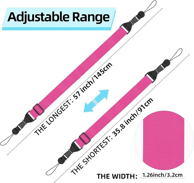 3 Pack Adjustable Shoulder Strap, iPad Strap Nylon Neck Lanyard (Purple) - Image 2