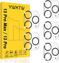 YWXTW [5 Pack Camera Lens Protector Compatible with iPhone 13 Pro Max 6.7" / 13 Pro 6.1" Tempered Glass, [Night Shooting Mode] Case Friendly, High Definition by YWXTW