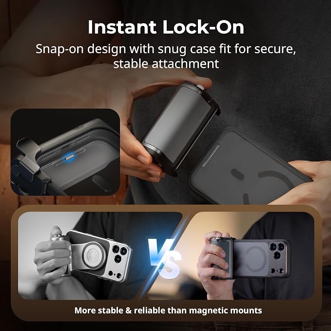 SmallRig FilMov Photography Grip+Phone Case Kit for iPhone 17 Pro, Ergonomic Grip with Shutter & Zoom, Built 3400mAh Battery Wireless Remote, Phone Creator Kit for Filmmaking, Selfie, YouTube-5553 - Image 5