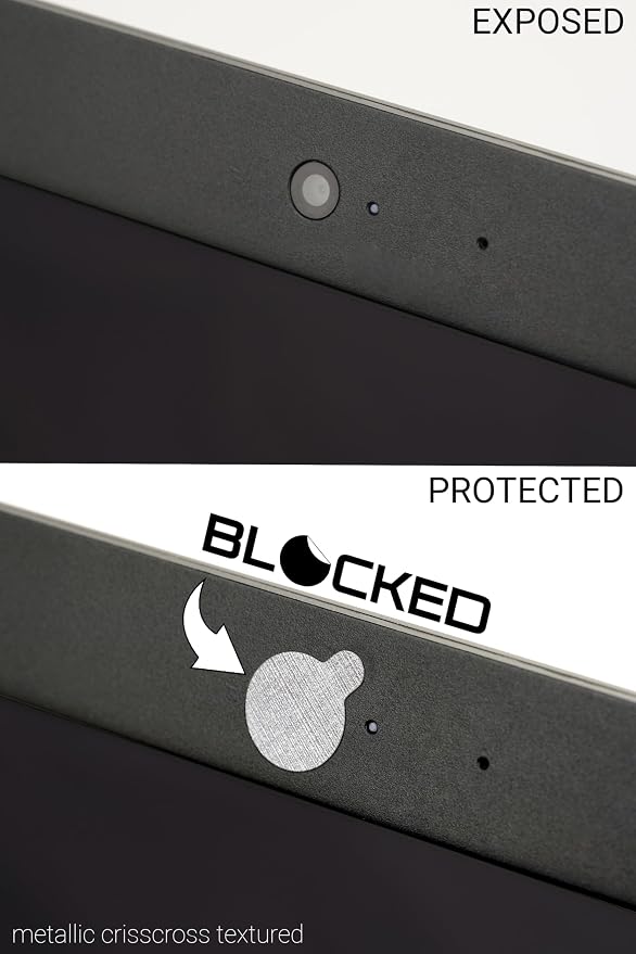 Rigid Series - 2X Thicker | The Original Vinyl Webcam Cover Stickers | Restickable & Stackable Privacy Covers | for All Camera-endable Devices | 3-Sizes | 57 Tabbed Metallic Crisscross Textured - Image 4