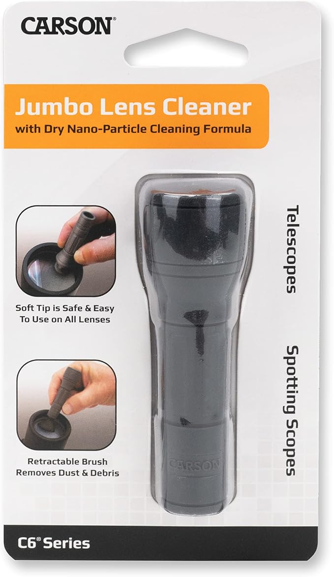 Carson C6 Series Reusable Jumbo Lens Cleaner with Dry Nano Particle Cleaning Formula with 19.75mm Round Tip and Retractable Brush (CS-45) | Reusable Cleaner with Retractable Soft Brush - Great For Optics, Camera Lenses and Screen Cleaning (CS-45) - Image 8