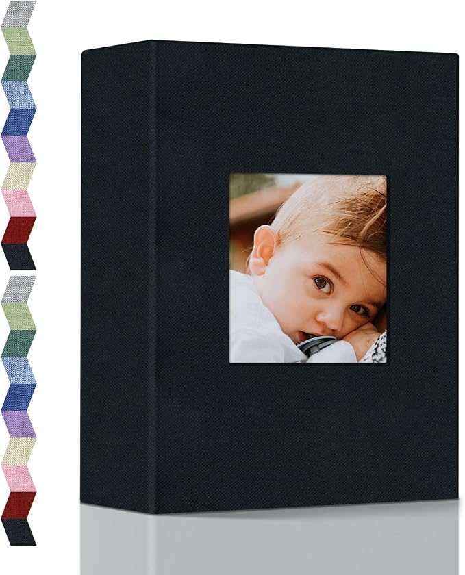 popotop Photo Album 4x6-100 Photos Photo Books with 100 Vertical Pockets,Linen Cover Albums for Family Wedding Anniversary Baby Vacation Pictures by Popotop