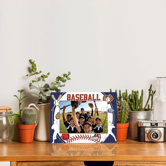 Baseball Picture Frame, Baseball Tabletop Photo Frame, Sports Theme Picture Frames Gift to Team Player Coach Home Tabletop Display Accessories, Suitable Display 4 * 6 Inches Photograph - Image 5