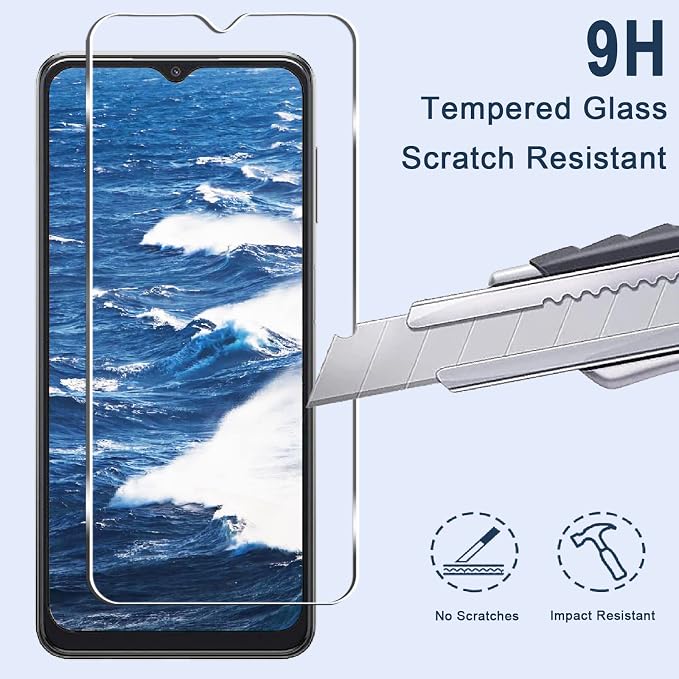 [3+3 Pack] Galaxy A13 Screen Protector with Camera Lens Protector, HD Tempered Glass Film, 9H Hardness, Anti Scratch, Easy Installation, Bubble Free, Screen Protector for Samsung Galaxy A13 4G/5G - Image 3
