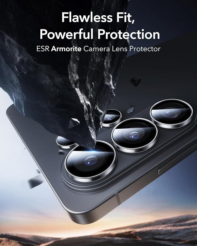 ESR for Samsung Galaxy S26 Ultra Camera Lens Protector, 1 Pack, Clear | Individual Camera Cover, 9H Tempered Glass, Original Camera Clarity, Scratch-Resistant, Case Friendly - Image 2