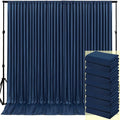 50ftx10ft Wrinkle Free Navy Blue Backdrop Curtains for Parties, 10 Panels 5x10ft Silky Polyester Blue Photo Backdrop Drapes for Weddings Birthday Party Graduation Photography Background Curtains by ENJOYYOURPARTY