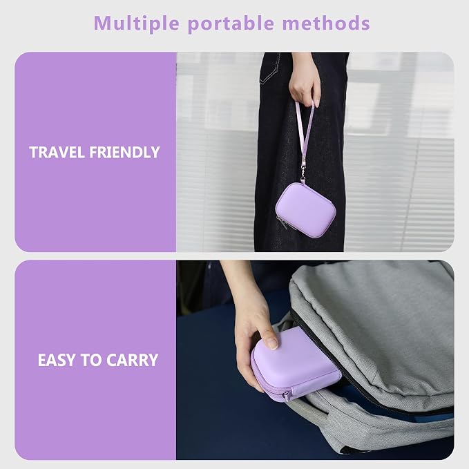 Carrying Case for Canon PowerShot SX740 HS, SX730 HS Camera, Purple | SX720 HS, SX620 HS, G7 X Mark III, G7 X Mark II Digital Camera, Storage Holder Travel Bag with Mesh Pocket for Battery Pack - Image 6