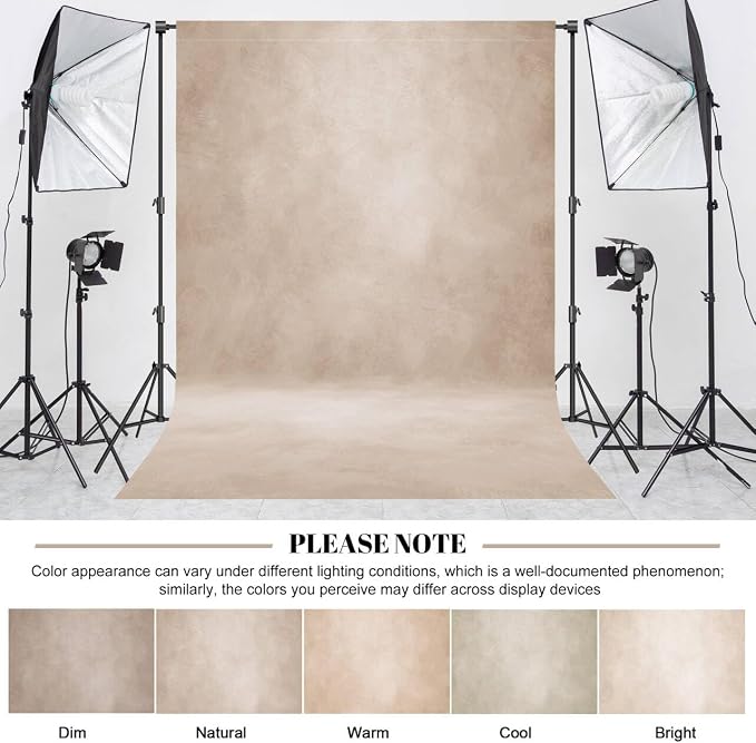 Abstract Photography Backdrop for Photoshoot 8x10ft, Beige,No Stand | Professional,Polyester Fabric,Roller Pocket on Top,Vintage Portrait Photo Props Booth Background,Photoshoot Studio - Image 2