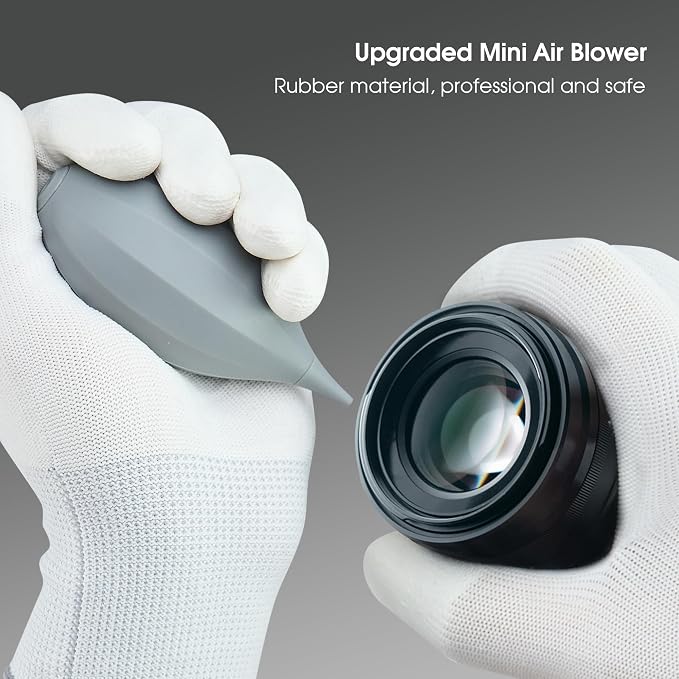 VSGO 4-in-1 Camera Cleaning Kit for Canon, Nikon, Sony DSLR Cameras | Air Blower, Dual-Head Lens Brush Pen, Microfiber Cloths Included, VS-A13E - Image 2