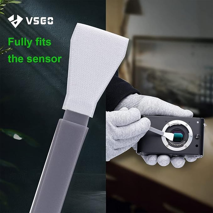 VSGO M43 Camera Sensor Cleaning Swabs, 12mm, 12 Pack | Ultra-Soft Flexible Head; Ergonomic Non-Slip Handle; Individually Vacuum Sealed; Lint-Free Material; Dry Cleaning Design - Image 3