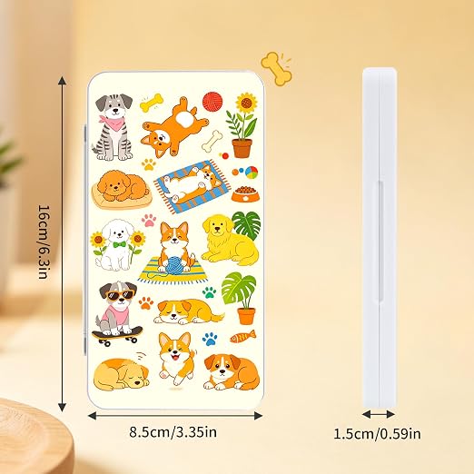 PERFECTSIGHT Switch Game Card Case for Nintendo Switch 2/ Lite / OLED, Switch 2 Game Holder Cartridge Case for 24 Game Cards and 48 SD Cards, Cute Kawaii Portable Compact Storage Box, Dog - Image 7