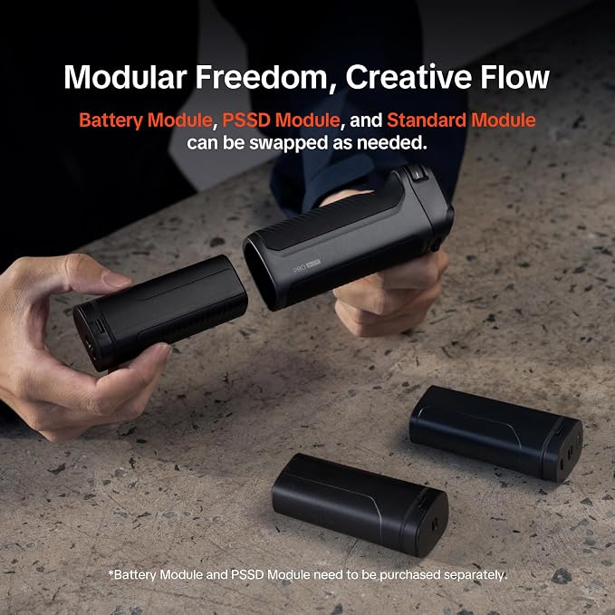 PGYTECH ProShot Battery Module for Quick-Release Grip, 5000mAh Power Bank | USB-C Input 5V/3A 9V/2A 12V/1.5A/Output 5V/2.4A 9V/2.22A 12V/1.5A for iPhone Charging - Image 2