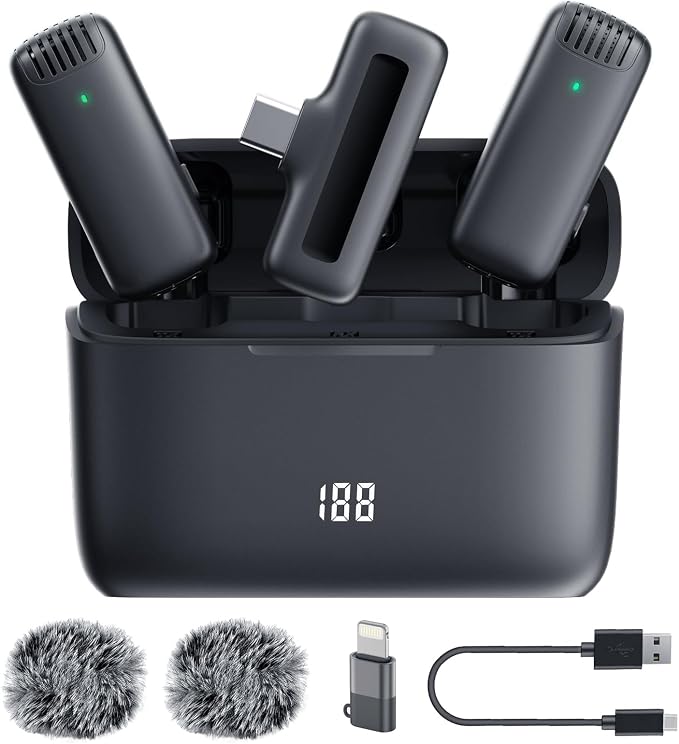 Labstandard Wireless Lavalier Lapel Microphone for iPhone, iPad, mini Video Recording Mic for Interview Video Podcast Vlog YouTube & Livestream, Noise Reduction, Plug & Play (J13 Pro) - Image 2