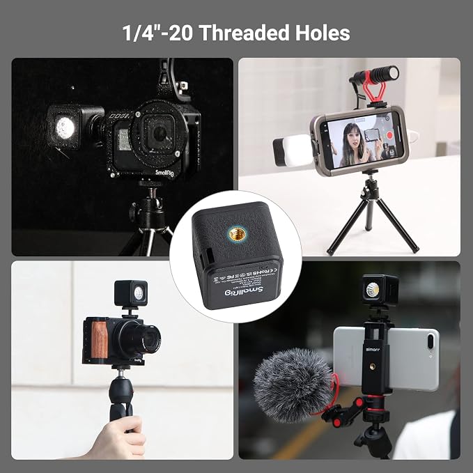 SmallRig RM01 Mini LED Video Lighting Kit, Lume Cube Portable Camera Light | Dimmable 5600K CRI95, Waterproof, with 8 Color Filters, Barndoor, Diffuser, for Action Cam, Macro Photography, Stop Motion - Image 5