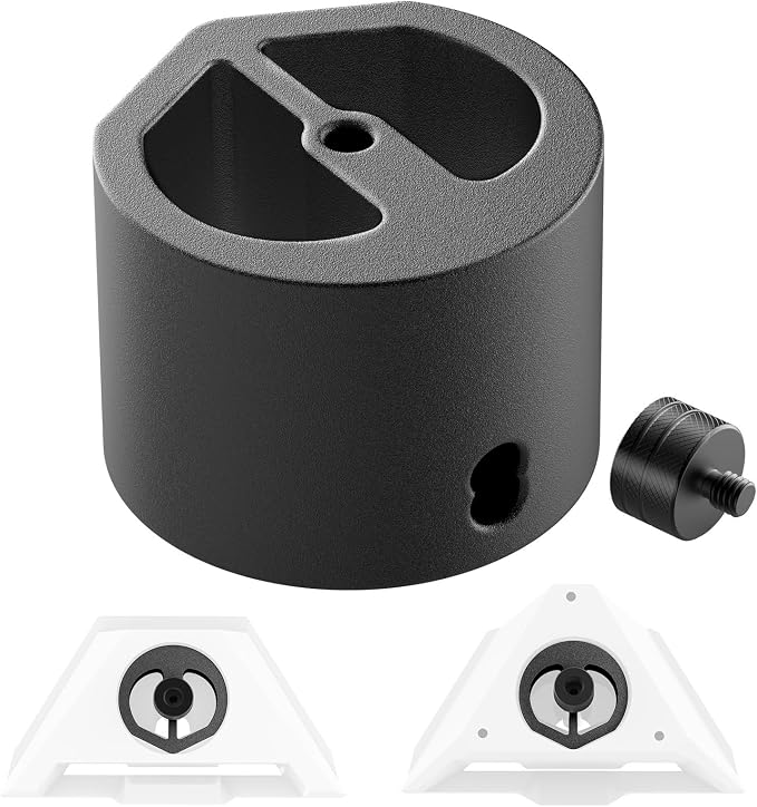 Starlink Mini Tripod Adapter Fits 2026-2024 Mini Pipe Mount, CNC Aluminum | 1/4''-20 & 3/8"-16 Thread, Starlink Mini Accessories for Quick Release Plates, Tripods, Clamps, Ram and Ball Mounts by CablesandAdapters