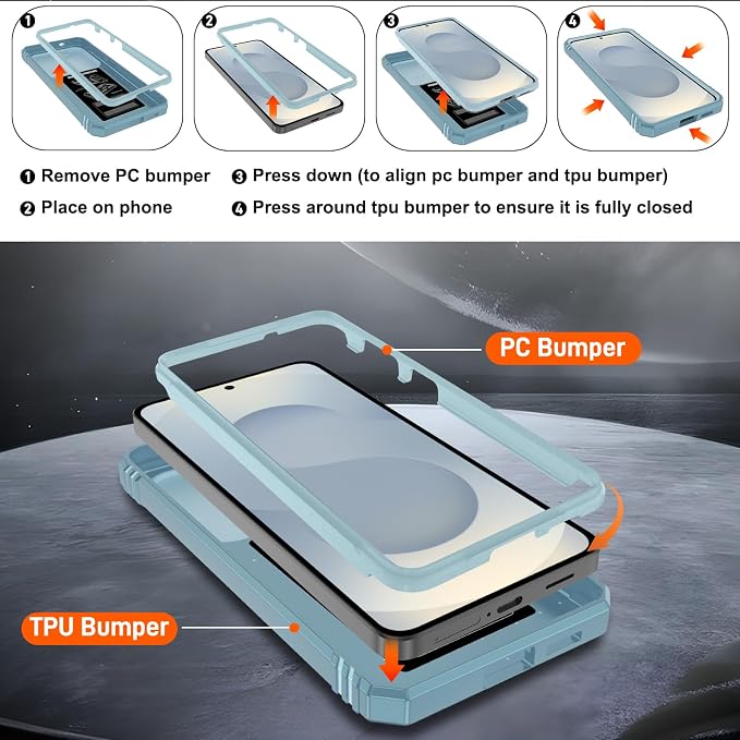 Gritup for Samsung Galaxy S26 Plus Case: 2*Screen Protector | Slide Camera Cover | Build in 360° Rotating Ring Kickstand | Military Grade Protective Cover for Samsung S 26 Plus, Green - Image 4