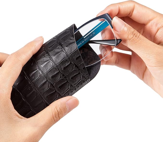 TRIUMPH VISION 3 Pack Reading Glasses Pouch Soft Case Eyeglass Sleeve Slim | Alternative to Bulky Case in bag, Lightweight Lined Padded Protect Optical lens Slip in, Cute Pattern Portable for Daily Use - Image 4