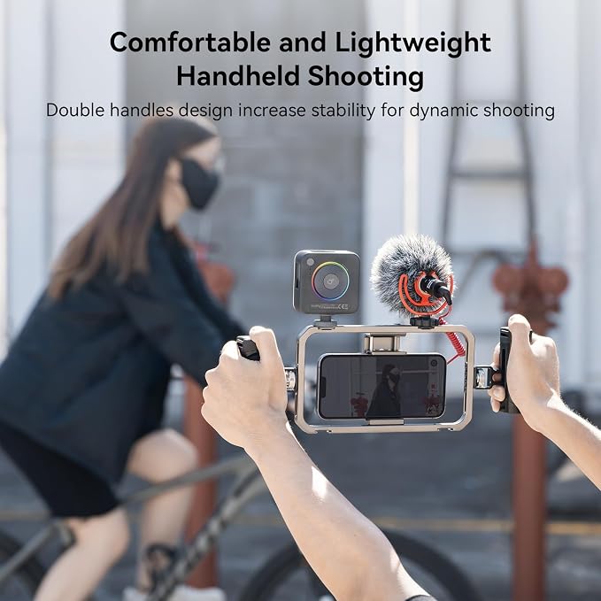 SmallRig Universal Phone Cage, Smartphone Video Rig Kit with Handles, Handheld Filmmaking Vlogging Case Stabilizer for Videomaker, for iPhone 17/16/15 for Samsung for Pixel and Other Android Phones - Image 5