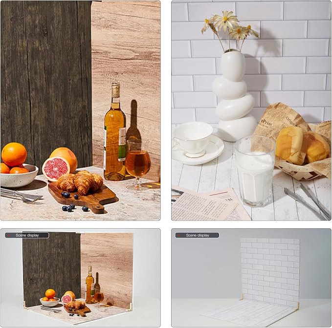 5 PCS 24X24 Inch Boards Photo Backdrop for Flat Lay, Food Photography Background, BEIYANG - Image 3